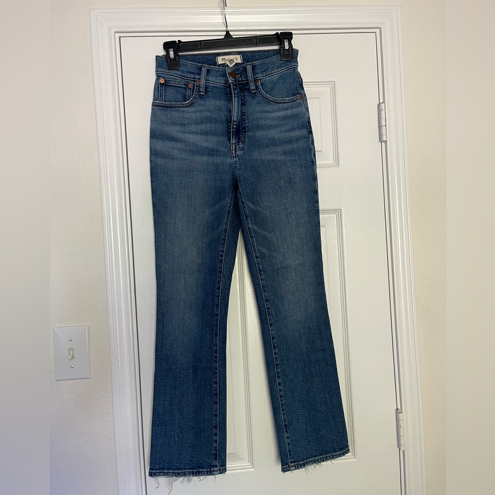 Madewell Slim Demi Boot. Medium wash. Size 24.